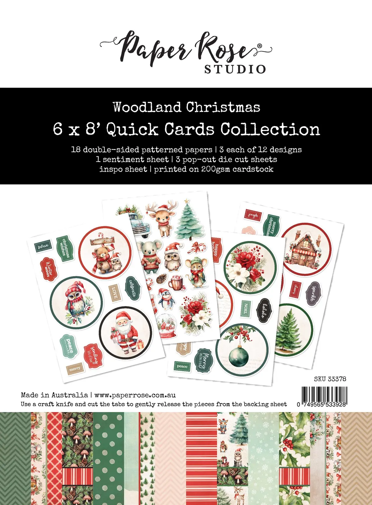 Woodland Christmas 6X8" Quick Cards Collection 33378 1