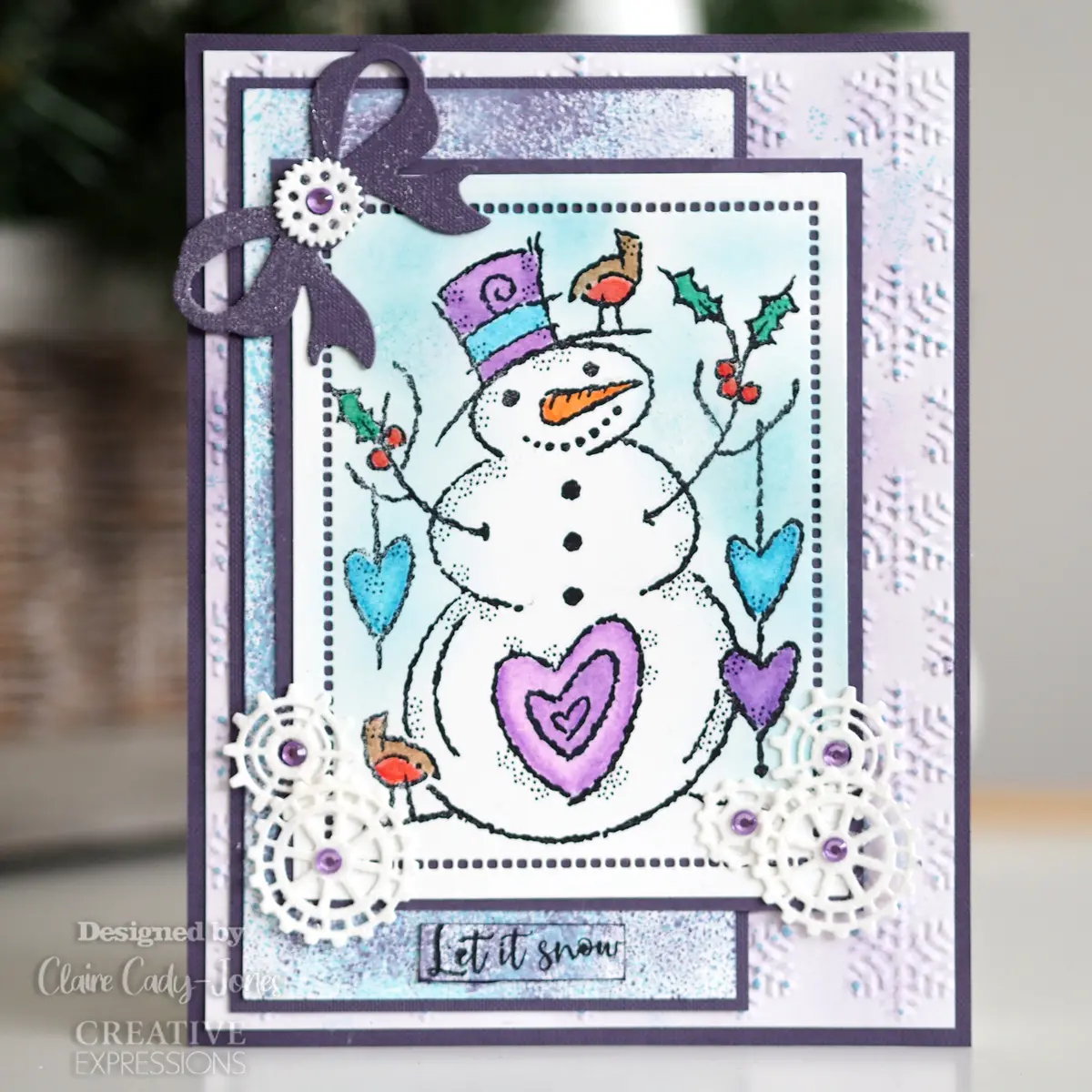 Woodware Clear Singles Loving Snowman 4 In X 6 In Stamp 2