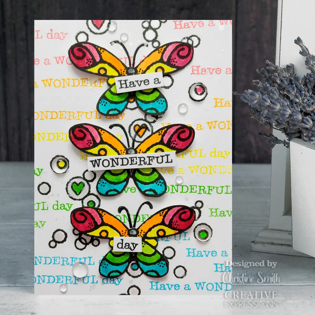 Woodware Clear Singles Wired Butterflies 4 In X 6 In Stamp 2