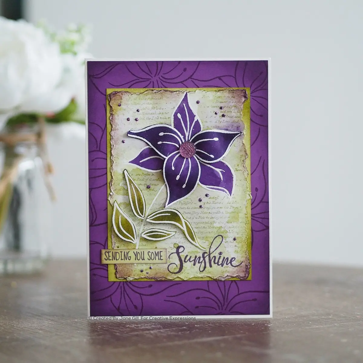 Woodware Clear Singles Lily Sketch 4 In X 6 In Stamp 2