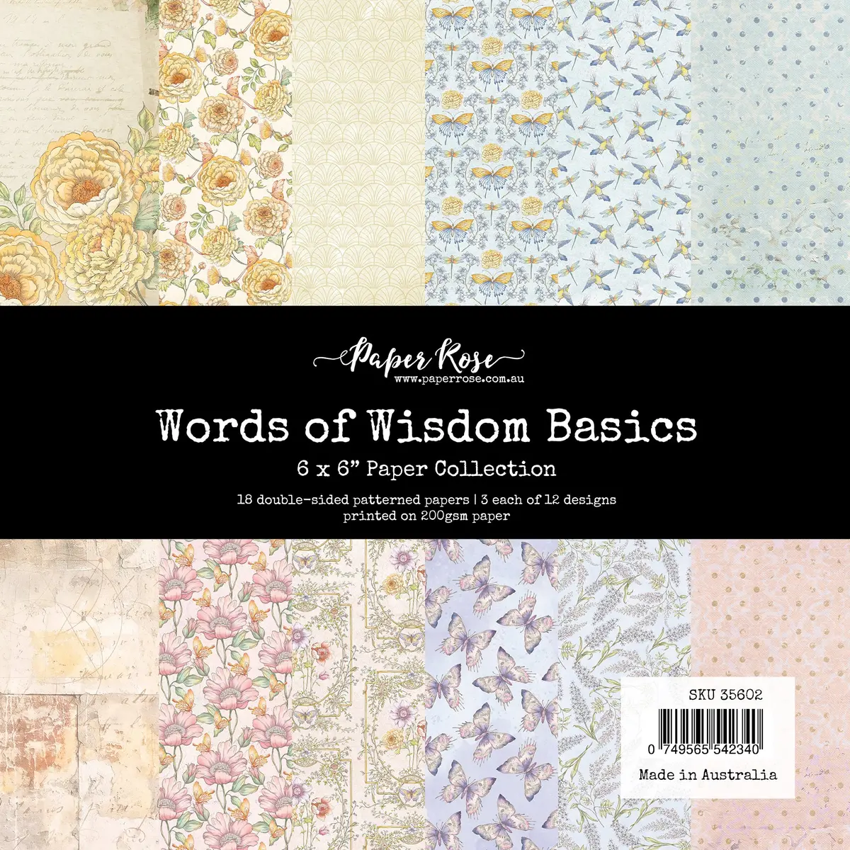 Words Of Wisdom Basics 6X6 Paper Collection 35602 1