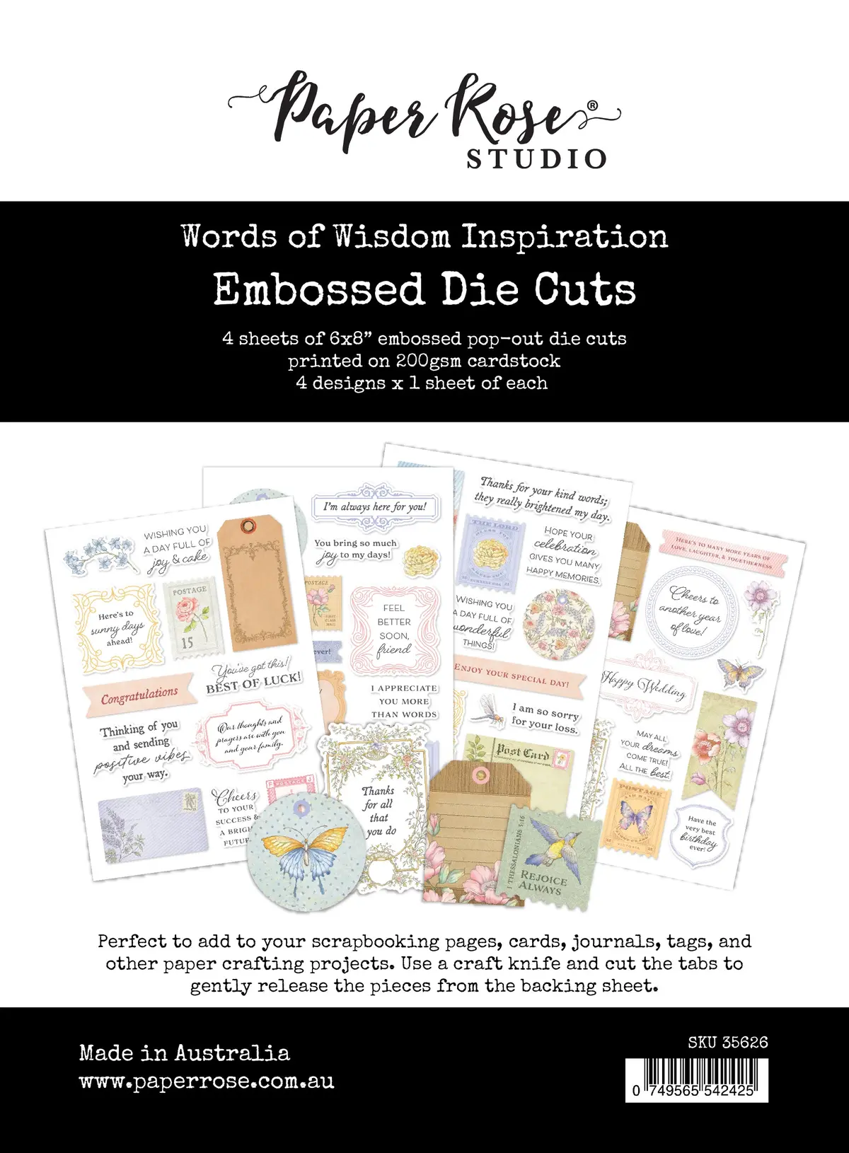 Words Of Wisdom Inspiration Embossed Die Cuts 35626 1