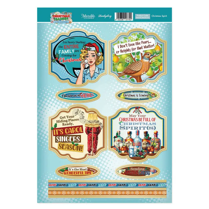 Christmas Crackers Topper Sheet - Christmas Spirit 1