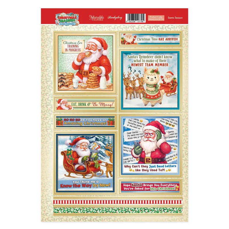 Christmas Crackers Topper Sheet - Santa Season 1