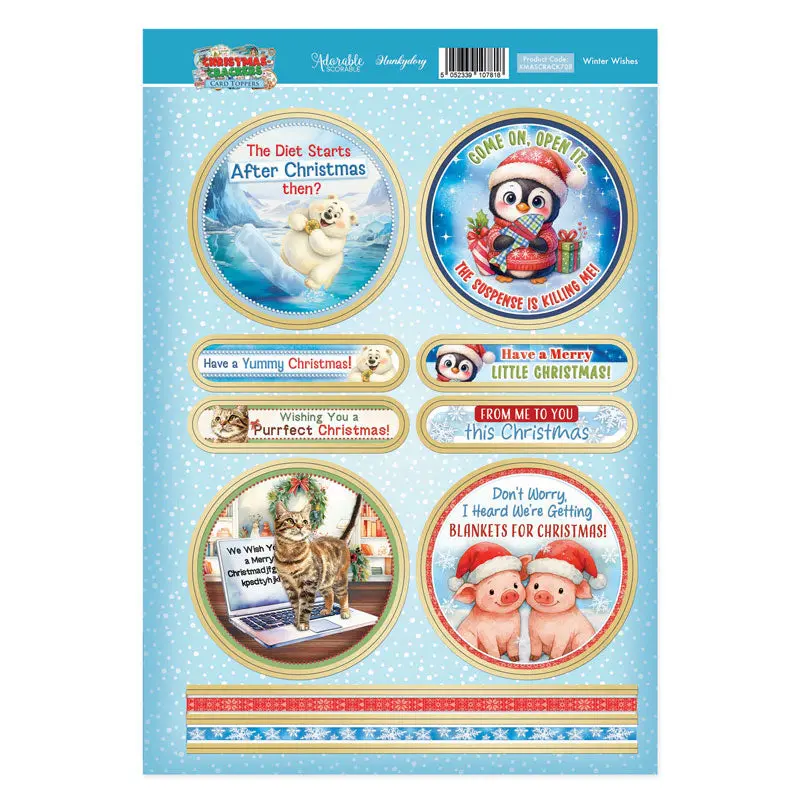 Christmas Crackers Topper Sheet - Winter Wishes 1