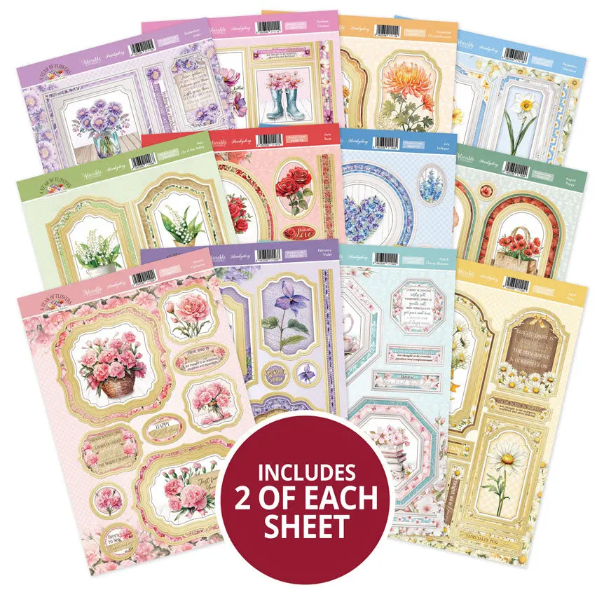 A Year Of Flowers Luxury Card Topper Kit 1