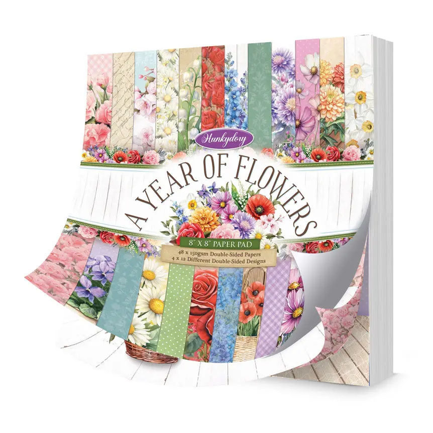 A Year Of Flowers 8" X 8" Paper Pad 1