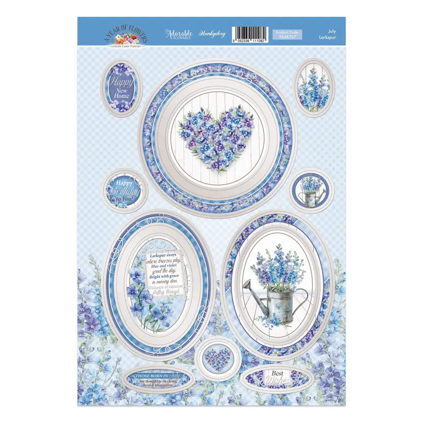 July - Larkspur Luxury Topper Sheet 1