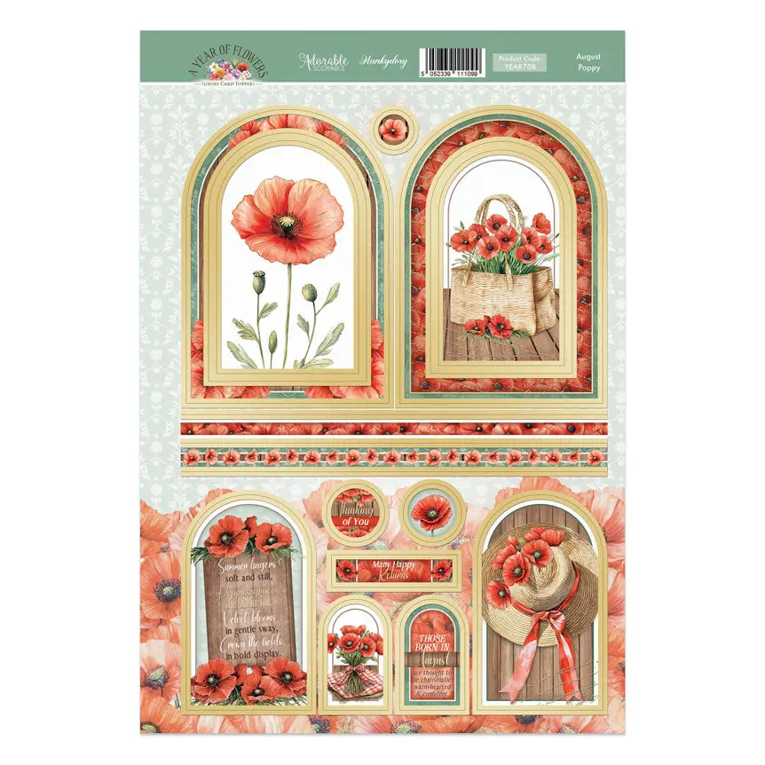 August - Poppy Luxury Topper Sheet 1