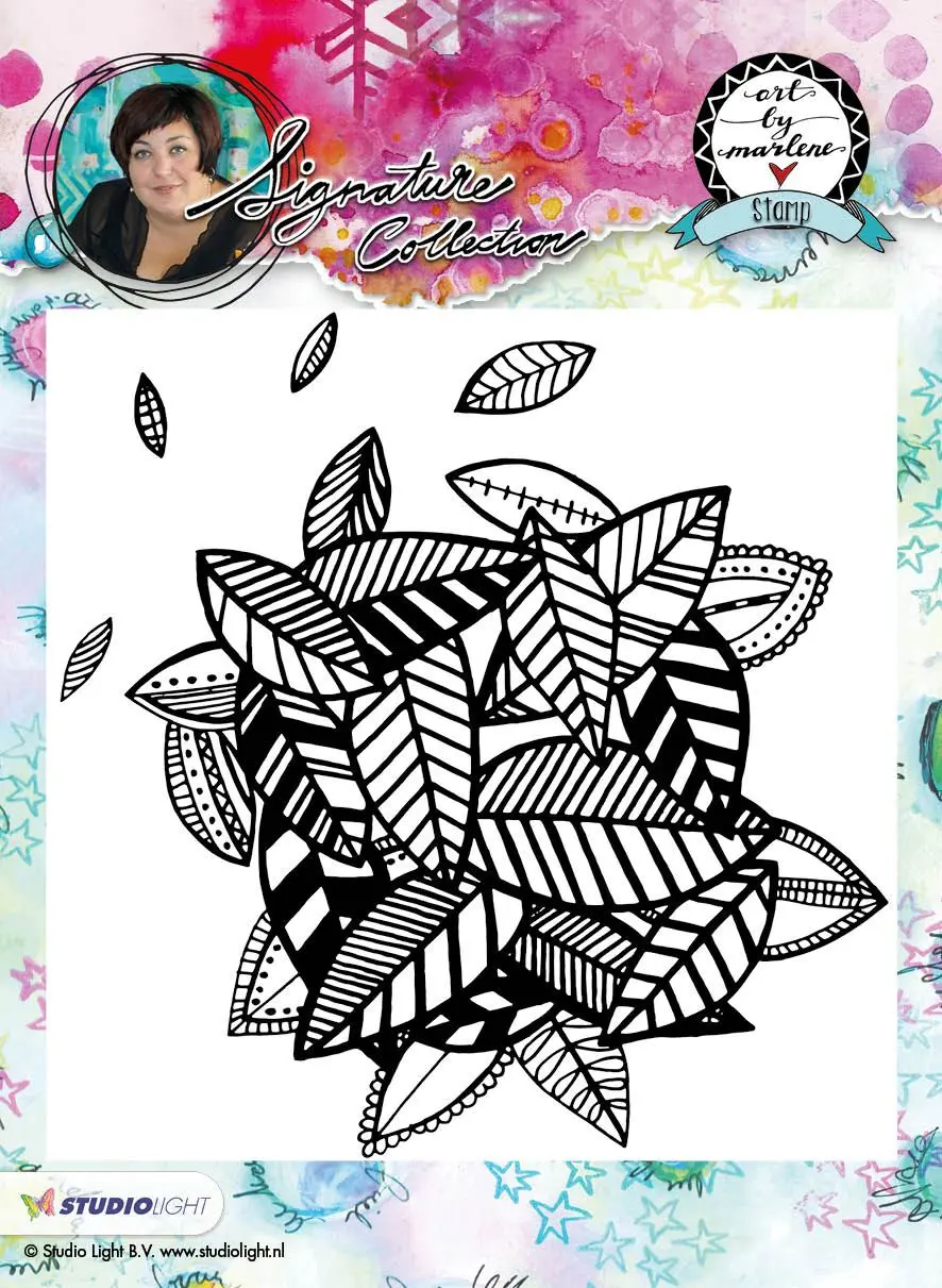 Cling Stamp Background (1) 14X14 Cm Art By Marlene Nr.10 1