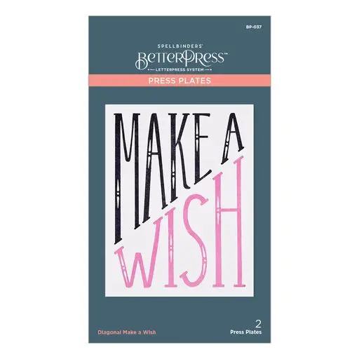 Diagonal Make A Wish Press Plate From The Betterpress Collection 1
