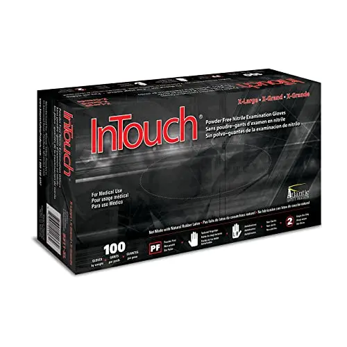 Atlantic Safety Products Intouch B311 Exam Gloves, Disposable, Latex-Free Nitrile Gloves 1