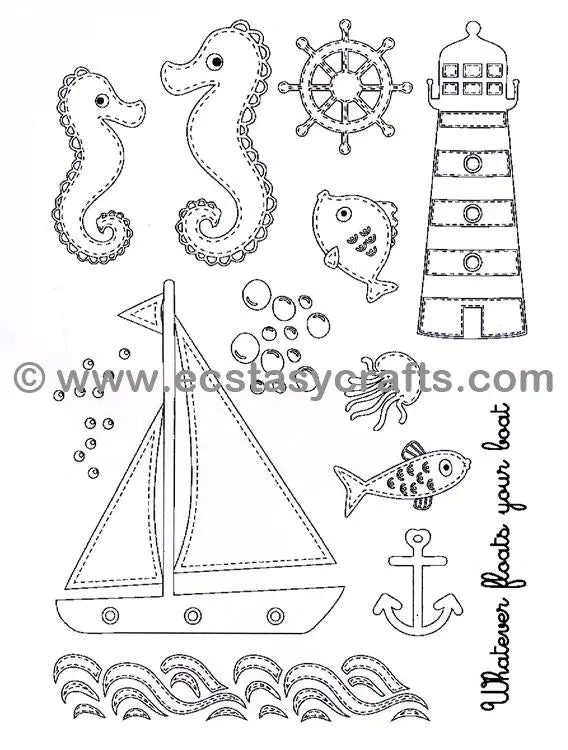 Creative Expressions Stamp - By The Sea 1