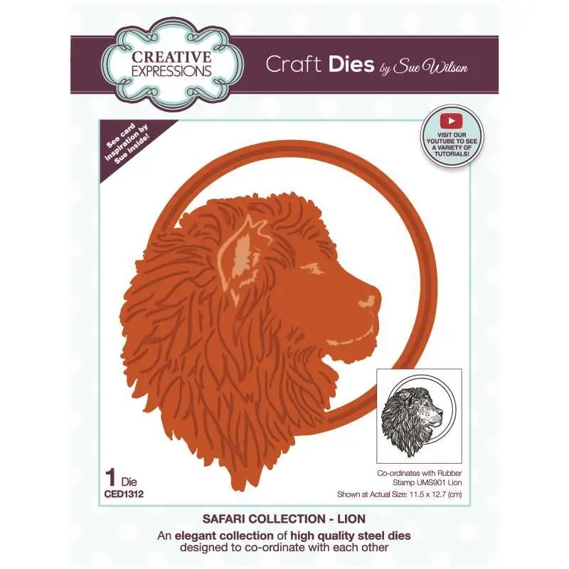 Sue Wilson Safari Collection Lion Craft Die 1
