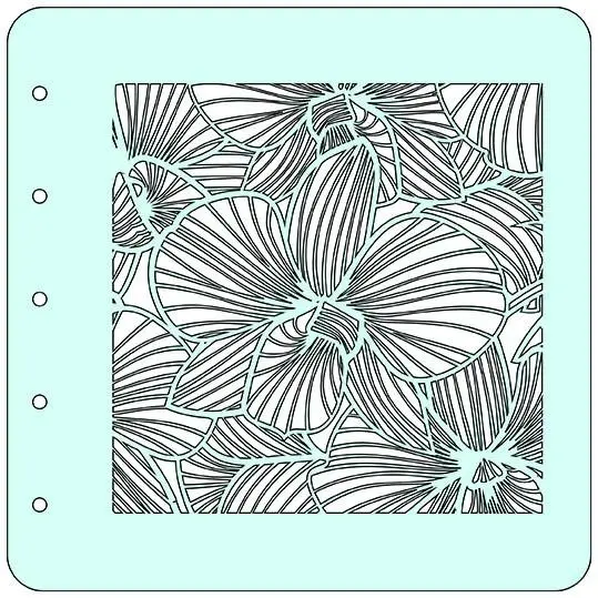 Nellie's Choice Stencil A6 For Magnetic Colour Set Flower-3 1