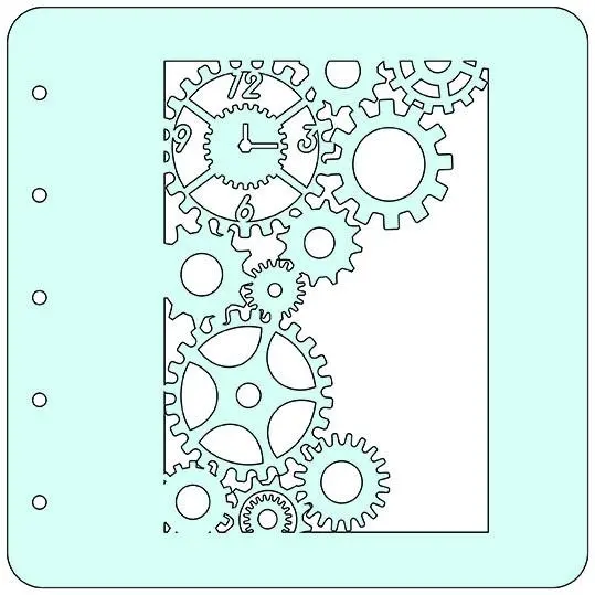 Nellie's Choice Stencil A6 For Magnetic Colour Set Clock 1