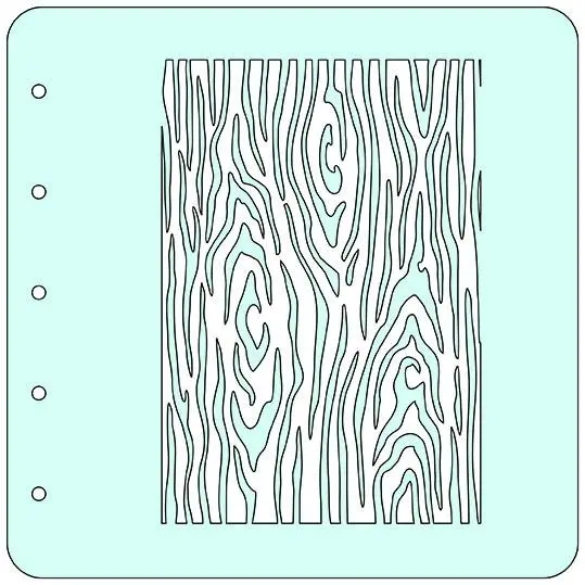 Nellie's Choice Stencil A6 For Magnetic Colour Set Bark 1