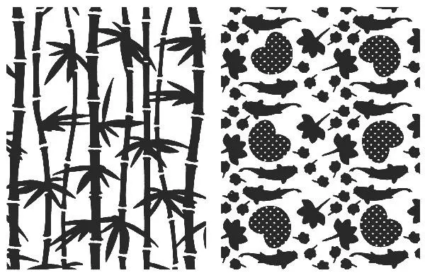 Perfect Pairs Embossing Folders (2) - Asian Influence 1