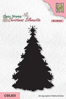 Nellie's Choice Clear Stamp Christmas Silhouette - Christmas Tree 1