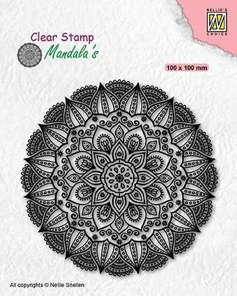 Nellie's Choice Clear Stamp Mandala Dahlia Flower 1