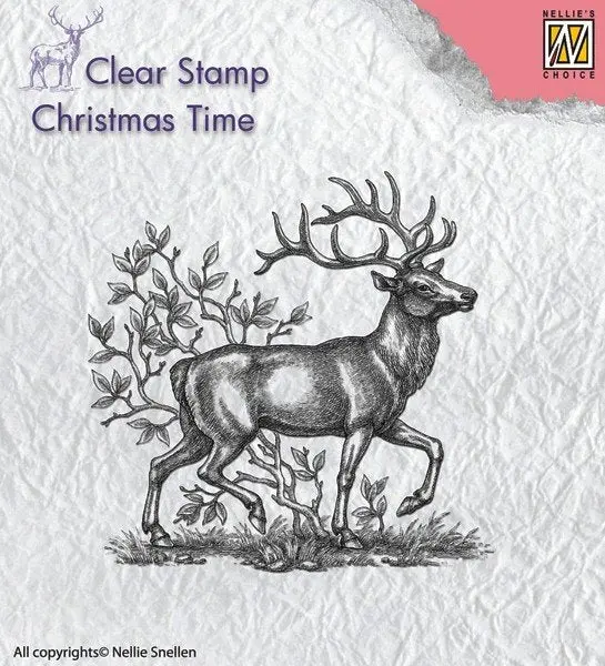 Nellie's Choice Clear Stamp Christmas Time - Reindeer 1
