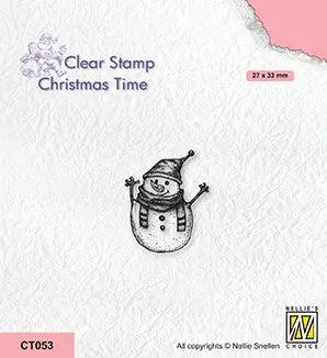Nellie's Choice Clear Stamp - Christmas Time - Snowman-1 1