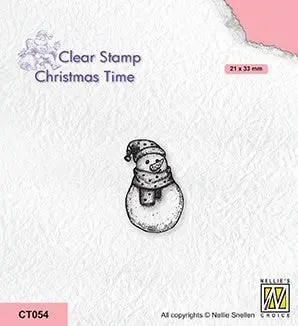 Nellie's Choice Clear Stamp - Christmas Time - Snowman-2 1