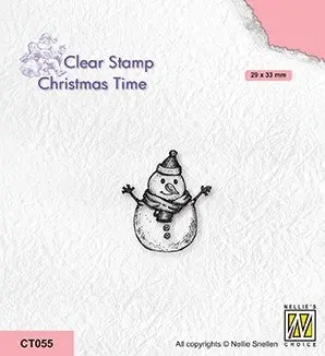 Nellie's Choice Clear Stamp - Christmas Time - Snowman-3 1