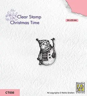 Nellie's Choice Clear Stamp - Christmas Time - Snowman-4 1