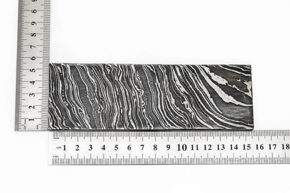 Damascus Steel Billet Bar 4Mm Thick Pattern Welded Blank For Knife Making 1