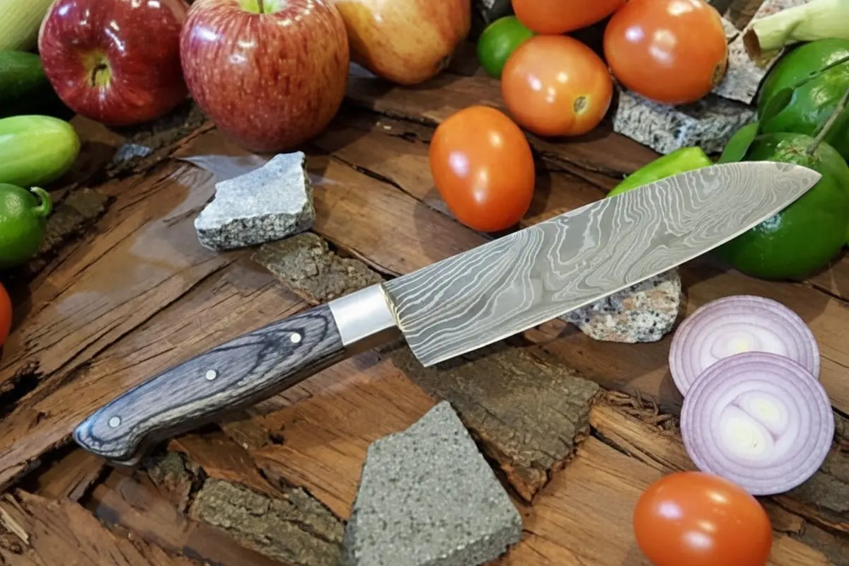 Custom Handmade Damascus Steel Chef Knife/Kitchen Knife/Perfect Gift  Dk-060 1