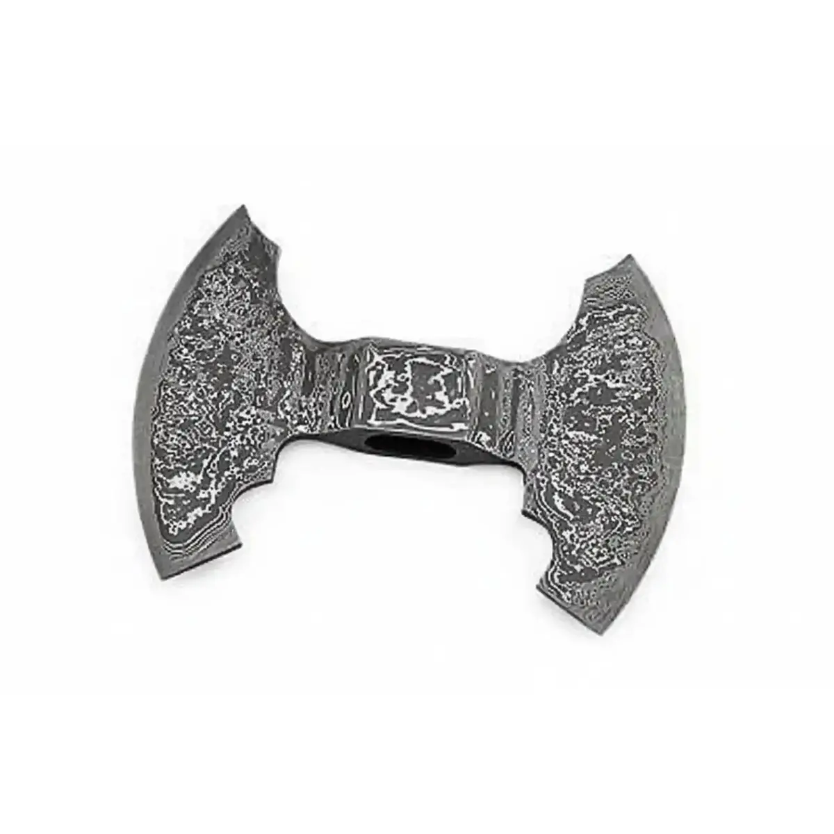 Custom Handmade Damascus Steel Double Headed Blank Axe Head – Functional Viking Tomahawk Blank For Custom Handle Builds | Jw Steelcrafts 1