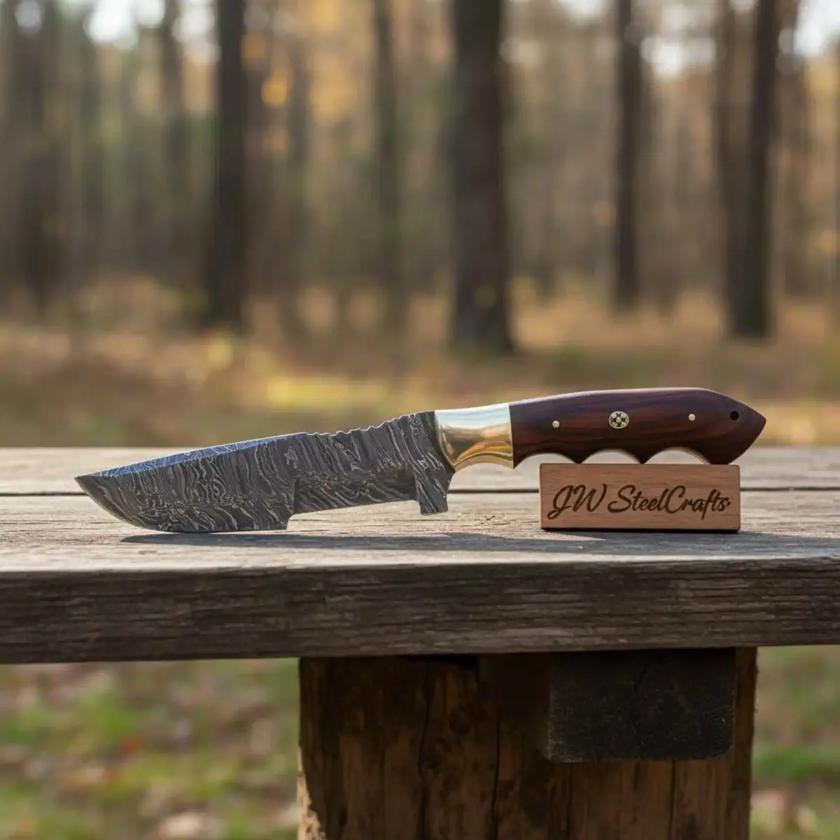 Custom Handmade Damascus Steel Tracker Knife / Hunting Knife Dk-0129 1