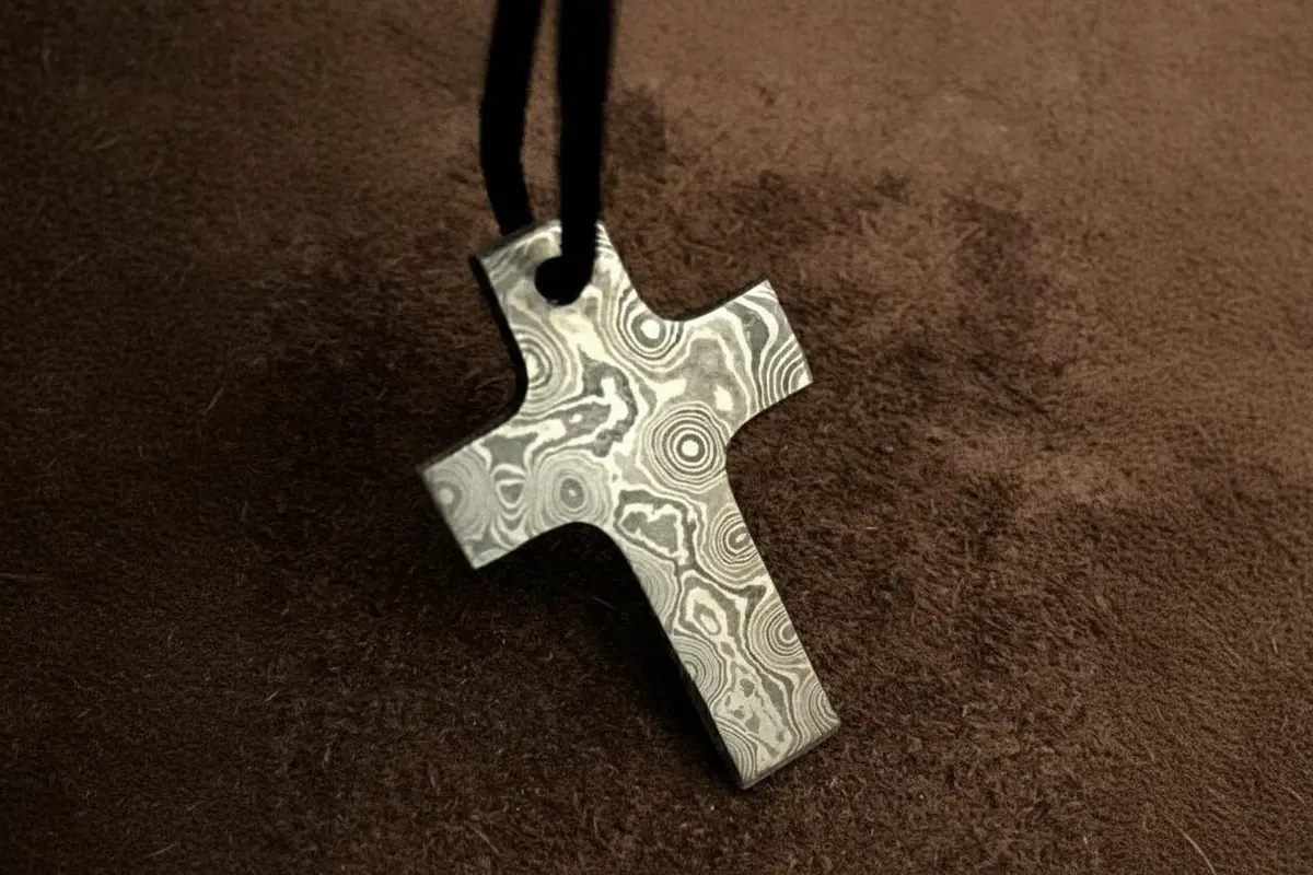 Custom Handmade Damascus Steel Viking Pendant /Thor Hammer Pendant De-0013 1