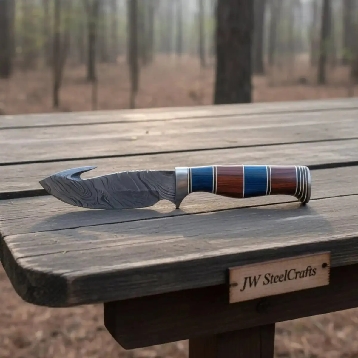 Custom Handmade Hunting Gut Hook Skinner Knife. 1