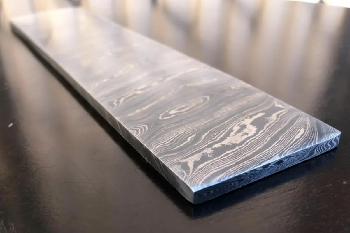Premium Damascus Steel Billet Bar Pattern Welded Blank For Knife Making And Bladesmithing 1