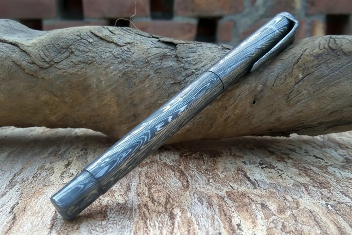 Damascus Knife Handmade - 05'' Damascus Steel Pen Parker Ink Filler De-0081 1