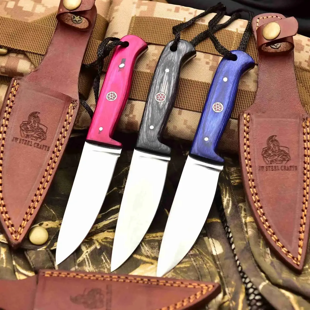 Stainless Steel Hunting Knife – Multiple Handle Colors | Jw Steelcrafts 1