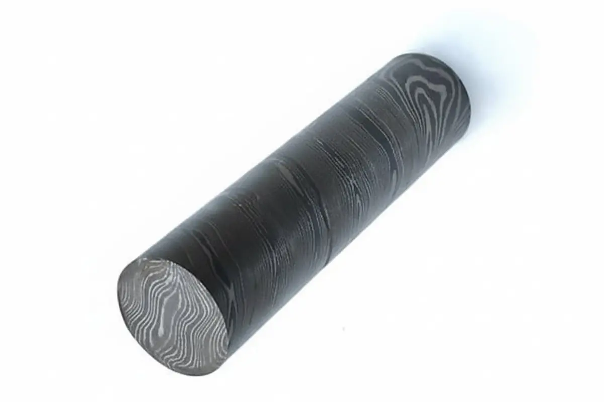 Damascus Steel Rod – 5” Length | Ideal For Ring Making, Knife Crafting & Custom Projects 1