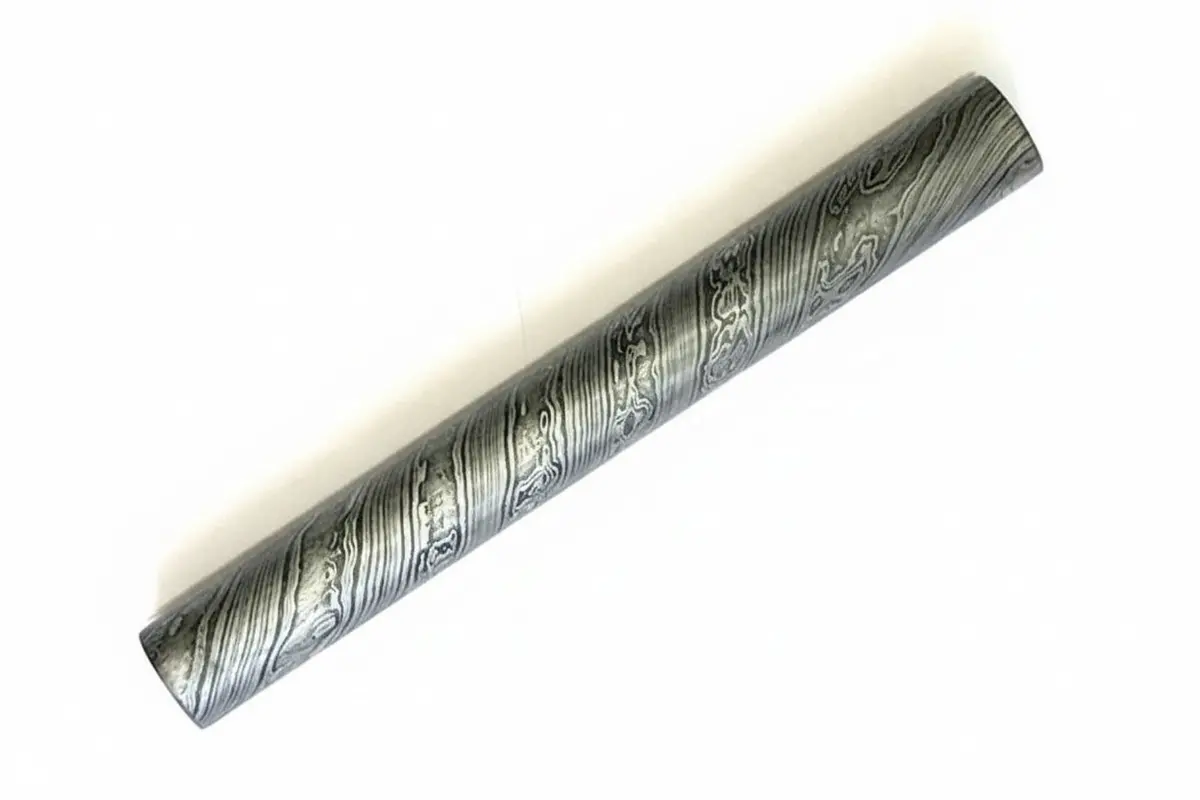 10.5 Inch Twisted Damascus Steel Round Bar 30 Mm Billet For Ring And Guard Making 1