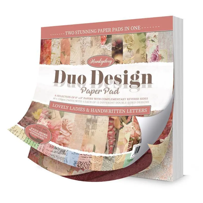 Duo Design Paper Pads - Lovely Ladies & Handwritten Letters 1