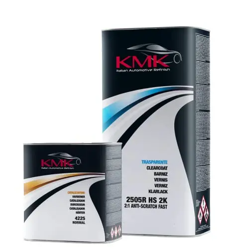 Kmk 2K Anti-Scratch Fast Clearcoat & Hardener (5L Clearcoat 2505R & 2.5L Normal Hardener 4225) 1