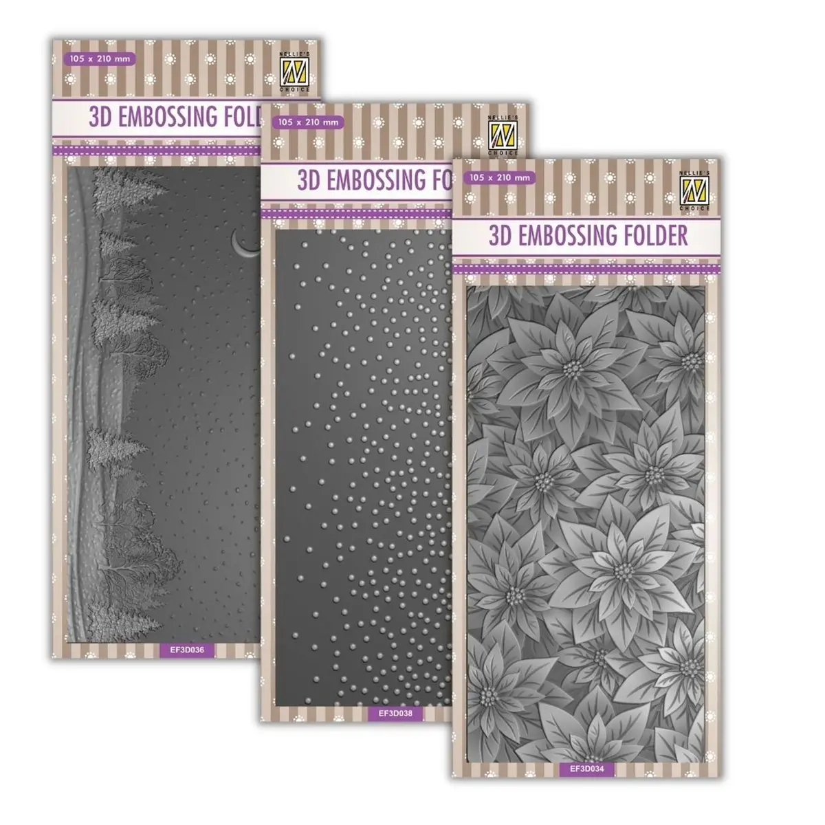 Winter Theme Slimline Embossing Folder Set 1
