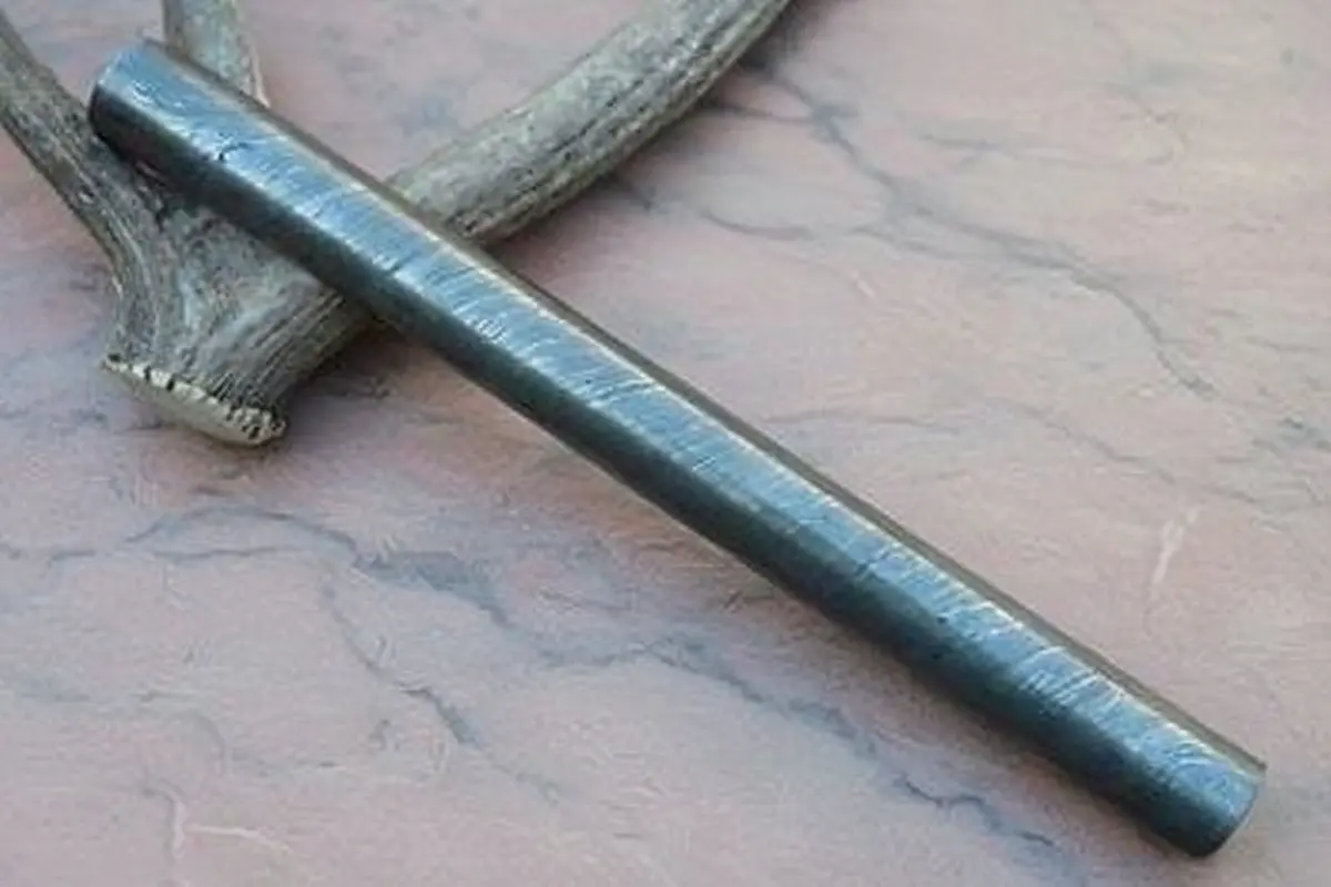 Twisted Damascus Steel Round Bar For Knife Guard/Ring Jewelry Making 1