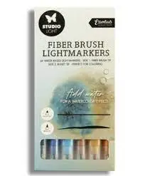 Fiber Brush Lightmarkers - Cool Colour 6 Pack 1
