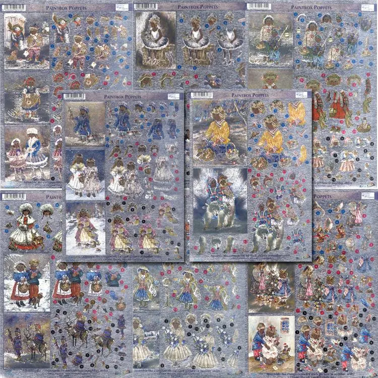 Dufex Metallic 3D Assorted Precut Sheets-Winter Children-16 Sheets 1