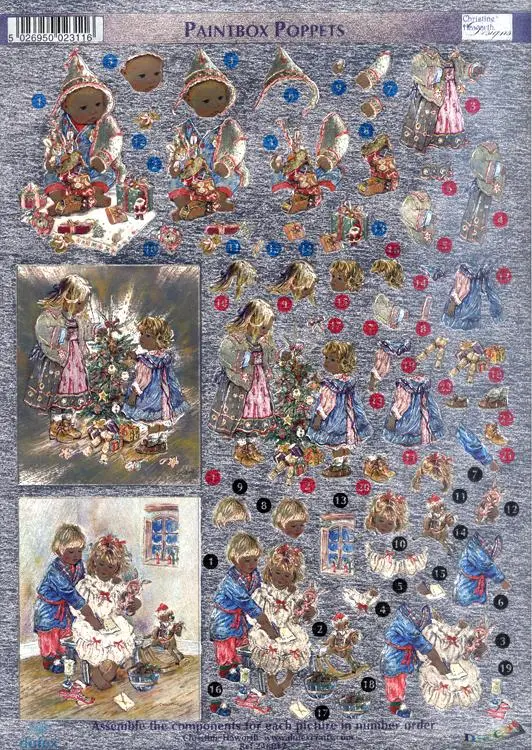 Dufex Metallic 3D Assorted Precut Sheets-Winter Children-16 Sheets 2