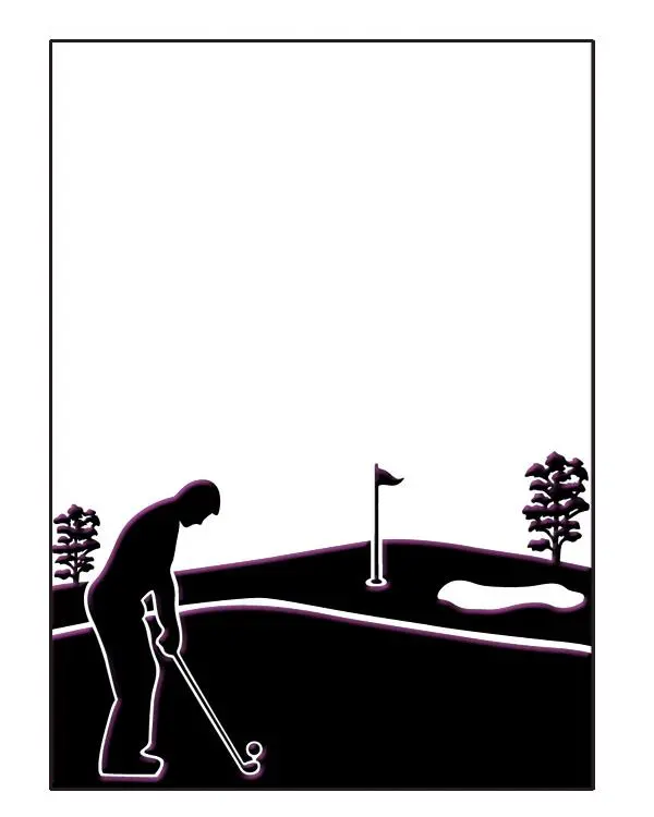 Embossing Folder - Golfing Day Size 5 X 7 1
