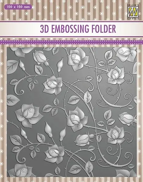 Nellie Embossing 3D Folder - Roses 1