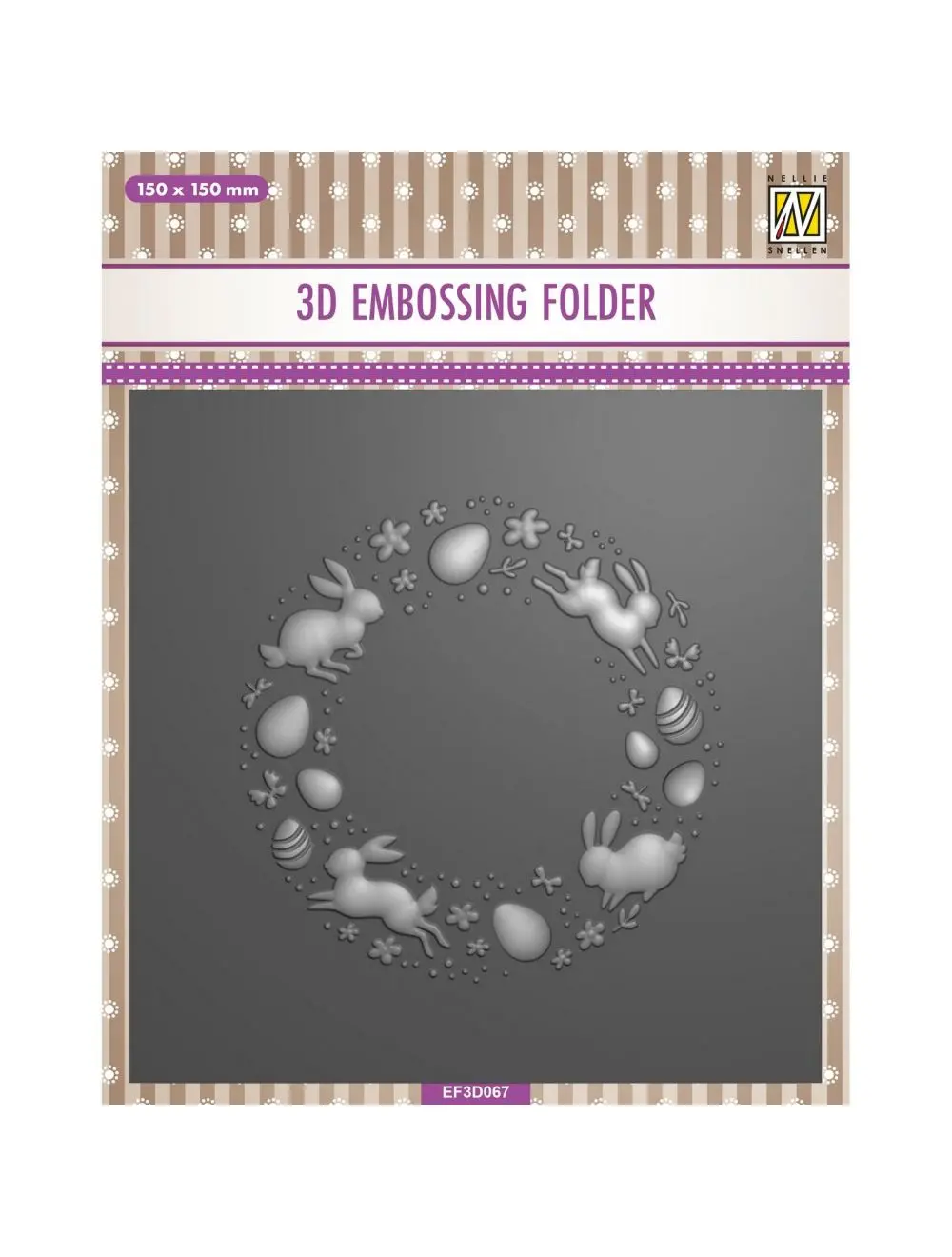 Nellie Snellen • 3D Embossing Folder Easter Wreath 1